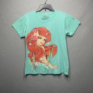 Disney Womens Girls L Ariel Little Mermaid Short Sleeve T-Shirt Teal